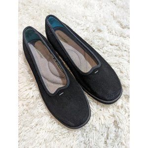 Grasshoppers | Black Velvet Comfort Slip On Shoes Women Size 6.5